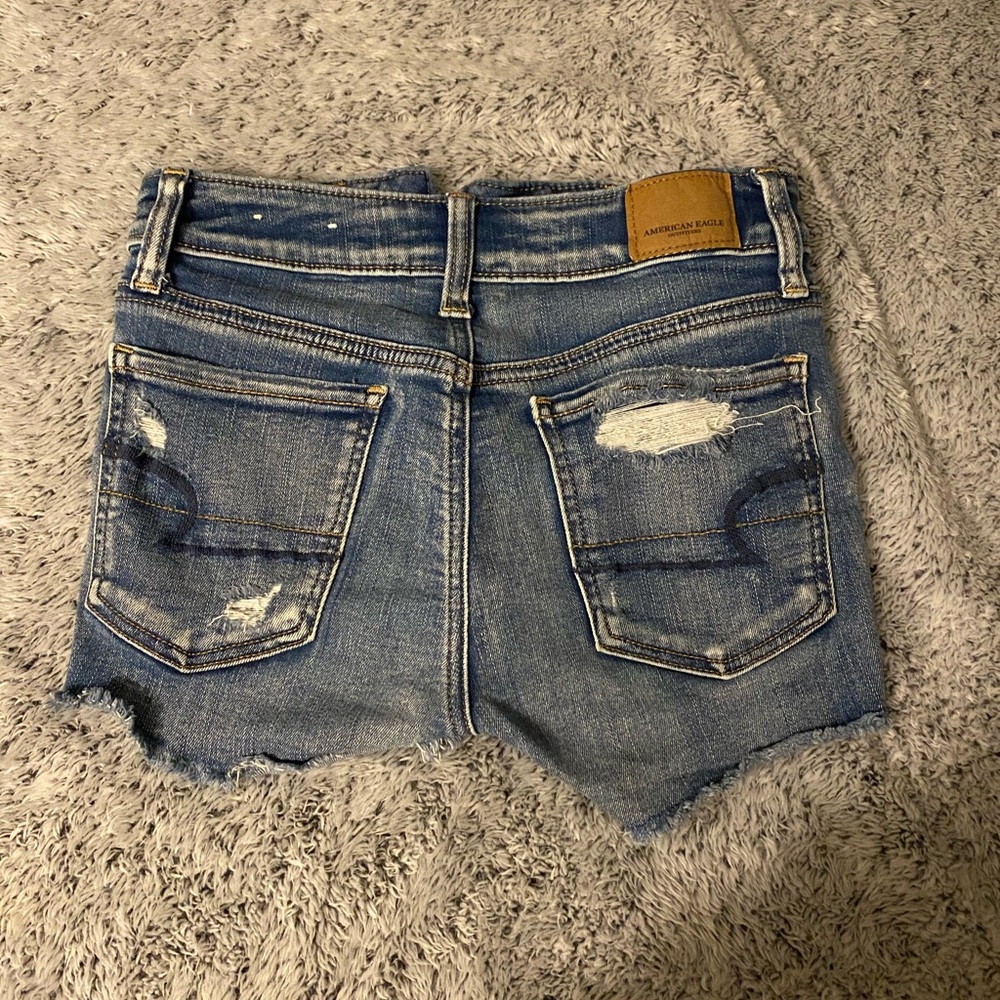 American Eagle hi-rise shortie jean shorts,size 00